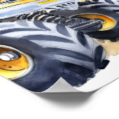 Fun Monster Trucks Birthday Party Welcome ポスター (角)