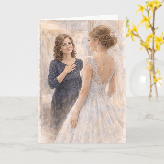 Fun Mother of the Bride Prayer Ezekiel 25:17 カード (黄色い花)