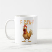 Fun Mug Funny F-Caw-ny Chicken Coffee Mugs Chicken コーヒーマグカップ (左)