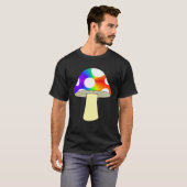 FUN MUSHROOM TEE NATURE COLORFUL MUSHROOM RAINBOW  Tシャツ (正面フル)