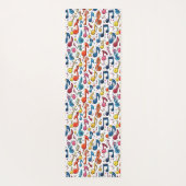 Fun Musical Notes Kawaii Art Design ヨガマット (裏面)