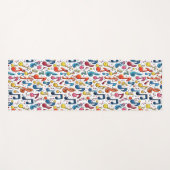 Fun Musical Notes Kawaii Art Design ヨガマット (正面(横))