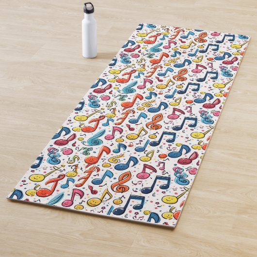 Fun Musical Notes Kawaii Art Design ヨガマット (インサイチュ)