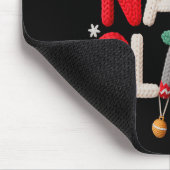 Fun Nana Claus Santa Claus Grandma Family Matching マウスパッド (コーナー)