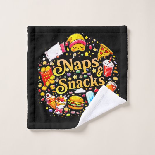 fun Naps & Snacks Bath Towels Colorful & Playful  ウォッシュタオル (ウォッシュタオル)