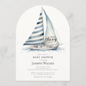 fun Nauti Bouy Nautical Baby Shower Invitation 招待状 (正面)