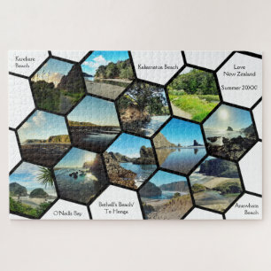 Fun New Zealand Destination Souvenir Photo Collage ジグソーパズル