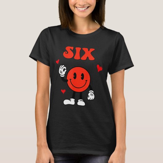 Fun Number 6 Funny 67 Meme Six Seven 6 7 Valentine Tシャツ (正面)