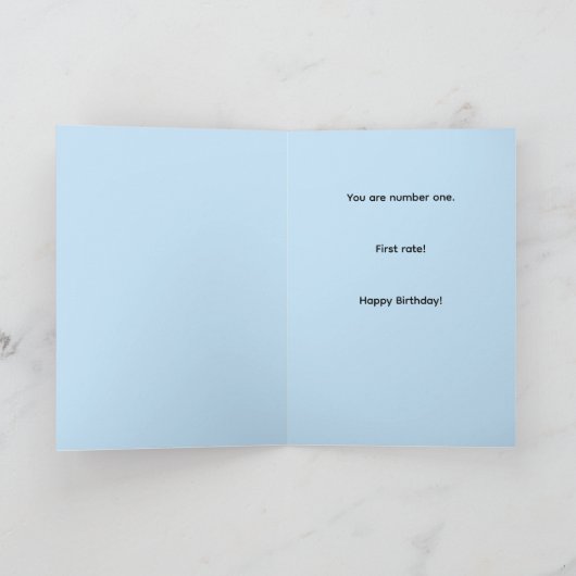 Fun numbers one first rate best birthday ONE カード (内部)