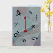 Fun numbers one first rate best birthday ONE カード (黄色い花)