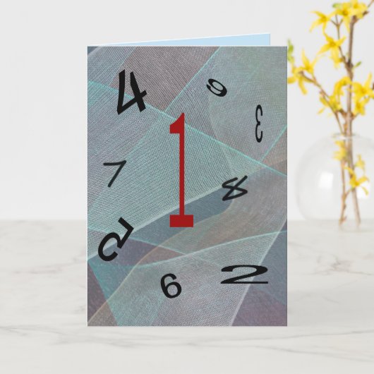 Fun numbers one first rate best birthday ONE カード (黄色い花)