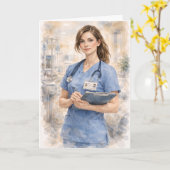 Fun Nurse Prayer Ezekiel 25:17 カード (黄色い花)