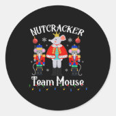 Fun Nutcracker Soldier Toy Christmas Dance Team Mo ラウンドシール (正面)