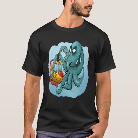 FUN OCTOPUS OCTOPUS DIVER PERISCOPE UNDERWATER SUB Tシャツ (正面)