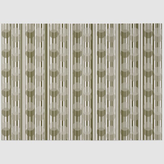 Fun Olive Green Party Tinsel and Confetti Pattern 薄葉紙 (正面)