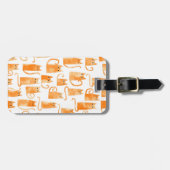 Fun Orange Cat Watercolor ラゲッジタグ (正面横)