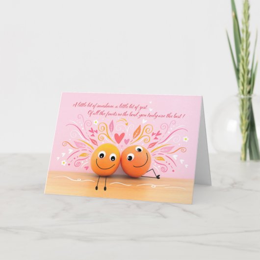 Fun Oranges Valentine's Day Card カード (正面)