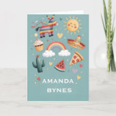 Fun Outdoor Boho Celebration Card カード (正面)