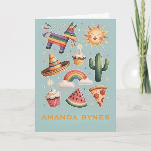 Fun Outdoor Boho Celebration Card カード (正面)