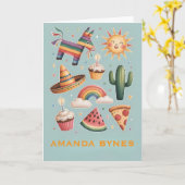 Fun Outdoor Boho Celebration Card カード (黄色い花)