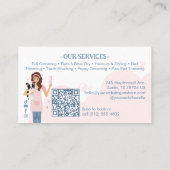 Fun Pampered Pet Dog Groomer Professional Stylist 名刺 (裏面)
