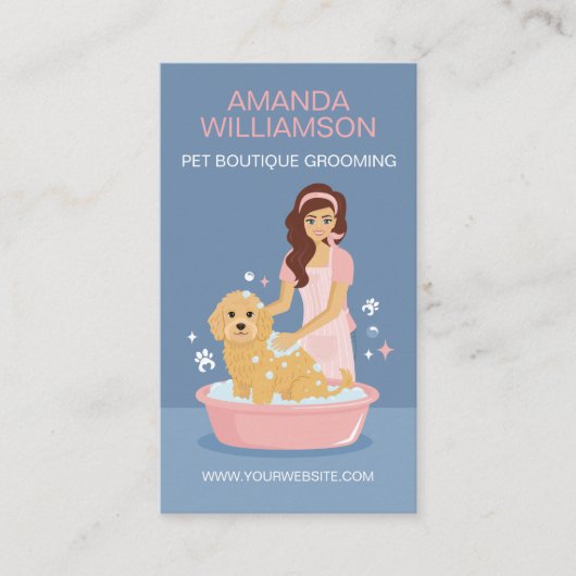 Fun Pampered Pet Dog Groomer Professional Stylist  名刺 (正面)