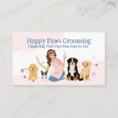 Fun Pampered Pet Dog Groomer Professional Stylist 名刺 (正面)