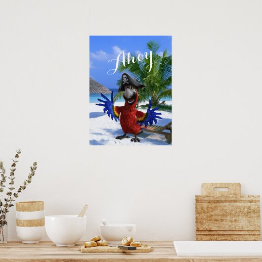 Fun Parrot Pirate Adventure ポスター (キッチン)