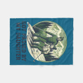 Fun Passed Skiing Got Daughter Daughter フリースブランケット (正面(横))