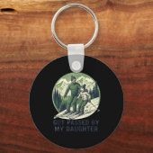 Fun Passed Skiing Got Daughter Daughter Laugh キーホルダー (正面)