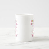 Fun Pastel Color Easter Bunny Personalize Name ボーンチャイナマグカップ (正面)