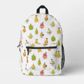 Fun Pears Kids Pattern プリントバックパック (正面)