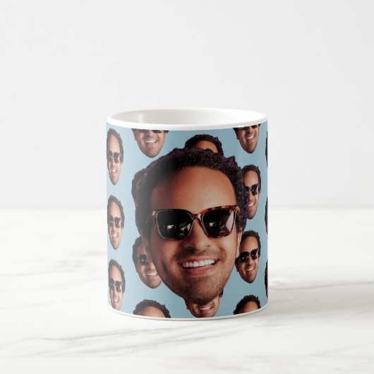 Fun Personalized Face Photo コーヒーマグカップ (中央)