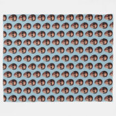 Fun Personalized Face Photo フリースブランケット (正面(横))