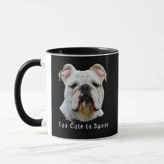 Fun Personalized Halloween Dog Photo Mug Too Cute マグカップ (左)