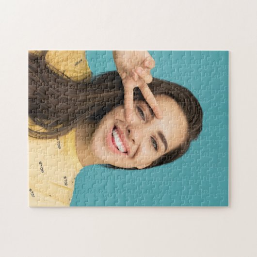 Fun Personalized Your Face Custom Photo ジグソーパズル (横)