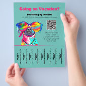 Fun Pet Sitter Dog Walker Business Tear Sheet チラシ (手)