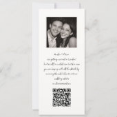 Fun Photo Booth Wedding QR Code Modern Tall セーブザデート (裏面)