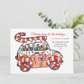 Fun Photo Gingerbread Car New Home for the シーズンカード (スタンド正面)