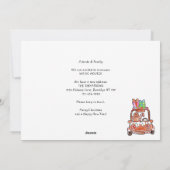 Fun Photo Gingerbread Car New Home for the シーズンカード (裏面)