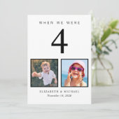 Fun Photo Wedding Table Number Card (スタンド正面)