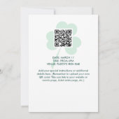 Fun Pi Day St Patricks Day QR Code Party 招待状 (裏面)