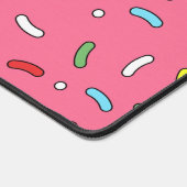 Fun Pink Candy Sprinkles Pattern デスクマット (コーナー)