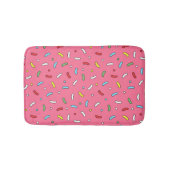 Fun Pink Candy Sprinkles Pattern  バスマット (正面)