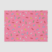 Fun Pink Candy Sprinkles Pattern 薄葉紙 (正面)