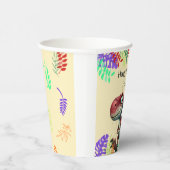 Fun Pink Dinosaur Childs Birthday 紙コップ (右)