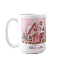 Fun Pink Gingerbread House Christmas