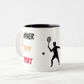 Fun player tennis  ツートーンマグカップ (正面左)