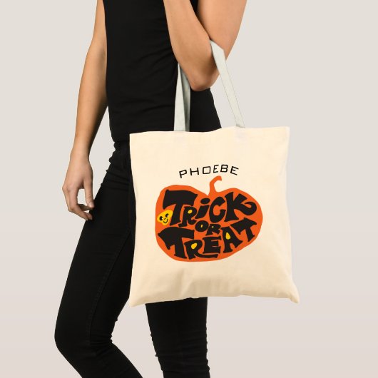 Fun Playful Pumpkin Halloween  トートバッグ (正面(商品))