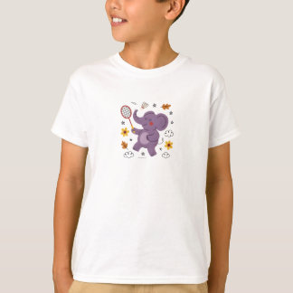 Fun playing baby elephant tシャツ